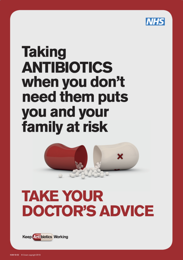 taking antibiotics when you don't need them puts you and your family at risk